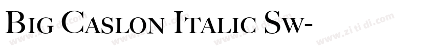 Big Caslon Italic Sw字体转换